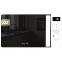 Cecotec EVVO Mikrowelle M20 White – Freistehende Mikrowelle mit Grillfunktion, 800 W, 20 l, Digitaldisplay, Bedienfeld …