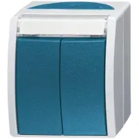 Busch-Jaeger 1484-0-0374, Tasten, Blau, Grau, IP44, CE, 74 mm, 55 mm
