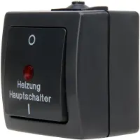 KOPP HEINRICH Kopp Feuchtraum Heizungshauptschalter Nautic, anthrazit, 565315003