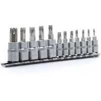 YATO YT-04331, 12 Stück(e), Torx, 10 IPR, 15 IPR, TX20, TX25, TX27, TX30, TX40, TX45, TX50, 9.5 mm, Stahl, 25,4 / 4 mm (1 / 4")