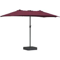 Syfax Garten-Sonnenschirm Bordeauxrot 385 x 209 x 244 cm Polyester