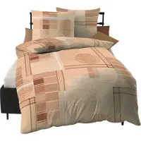 Kaeppel Satin Bettwäsche 155x220 cm + 80x80 cm Mandarine Bettbezug