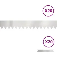 vidaXL Raseneinfassung 20 pcs 100 x 0,05 x 15 cm Edelstahl Silber