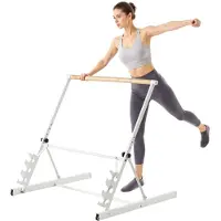 Vevor Ballettstange, freistehende tragbare Stange, Fitnessgeräte für zu Hause für Bauch, Arme, Kraft und Cardio, leicht zu verstauen, faltbare Dehnungs-Tanzstangen, 4-stufig höhenverstellbar