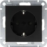 Heinrich Kopp Kopp SCHUKO-Steckd. m.erh.Ber. 940050000 HK07 schwarz-matt