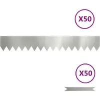 vidaXL Raseneinfassung 50 Stk. 100 x 0,05 x 15 cm Verzinkter Stahl