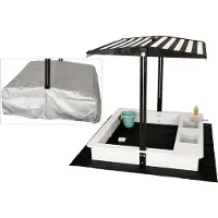 WONDERMAKE® Design Sandkasten mit Dach solarca1
