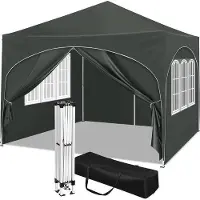 OEM Wasserdichter Pavillon 3x3m dunkelgrau leicht aufzustellen