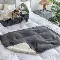 OEM Hundebett, Hundebezug, Hundeunterlage - Größe 75x100cm - Wasserdicht, Absorbierend, Kuschelig, Schutz für Hunde und Katzen - Graues Hunde-Kissen.