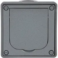 ABB 2011-0-3871, CEE 7/3, 2P+E, Schwarz, Grau, Aluminium, Kunststoff, 250 V, 16 A