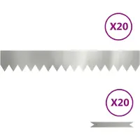 vidaXL Raseneinfassung 20 Stk. 100 x 0,05 x 15 cm Verzinkter Stahl