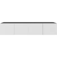MargaretHadas24 Margaret Hadas24 TV-Schrank Nicole Fernsehschrank TV-Lowboard 200 cm Hängend modernes Design Wohnzimmer Wandmontage, TV Möbel schwarz, weiß