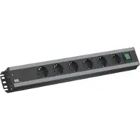 Bachmann HANDWERKERLEISTE 6x Schutzkontakt, 1x Schalter