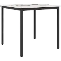 vidaXL Esstisch Weiß 80 x 80 x 75 cm Massives Kiefernholz