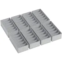 OEM Kleidungsorganisationssatz, 8 Teile, 30 x 15 x 9 cm, Ankleidesystem für Babykleidung, Socken, Unterwäsche, grau
