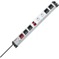 Kopp POWERversal, Drinnen, Typ F, IP20, Schwarz, Grau, Rot, Weiß, 7 AC-Ausgänge, 3600 W