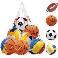 OEM Ballentrainer für 10 Bälle - Tragbarer Ballentrainer für Fußball, Volleyball und Handball mit Seilzug