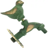 OEM Großhandels-Wandmontage-Wasserschlauch mit Retro-Griff und Vintage-Design - Grün Messing - Bad- und Gartendüse - 1/2'' Düse.