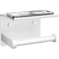 OEM Multifunktionale Badkamerdispenser, roestvrij staal, wit, muurbevestiging, lijm- of schroefmontage