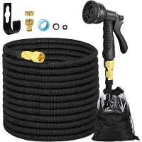 OEM Ervaubare Gartenschlauch - 30 m - Sprühpistole mit 8 Funktionen - schwarz