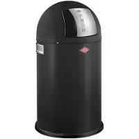 Wesco Abfallsammler PUSHBOY JUNIOR 175531-73 in SCHWARZ MATT mit 22 Liter Volumen / Abfalleimer / Mülleimer