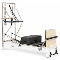 PH Fitness Pilates Reformer aus Aluminium mit Halbturm – 6-Feder-System, vielseitig, Studioqualität für den Heimgebrauch