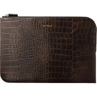 Selencia Croco Laptop Hülle 15-16 Zoll - Laptop Sleeve - Choco Brown