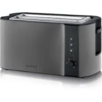 Severin AT 9341 Langschlitztoaster 4 Scheiben 1400W dark inox