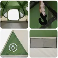vidaXL Sofort Zelt Grün 305 x 275 x 190 cm Polyester und Stahl