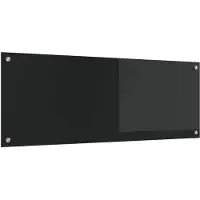 vidaXL Küchenrückwand Schwarz 110 x 40 cm Gehärtetes Glas