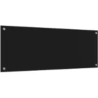 vidaXL Küchenrückwand Schwarz 110 x 40 cm Gehärtetes Glas