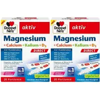Queisser Pharma & Co. KG Doppelherz Magneisum+Calcium+Kalium+D3 Direct Pel. 2x 2x20 St Pellets