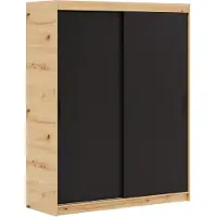 MargaretHadas24 Kleiderschrank Iga 120 cm inklusive 2 Schiebetüren Schwebetürenschrank (braun, schwarz)