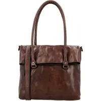 Hide & Stitches Leder-Schultertasche "Westland" in Dunkelbraun - (B)36 x (H)29 x (T)9 cm - onesize
