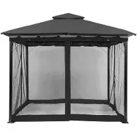 Famanu Gartenhaus mit Mückennetz und Seitenwänden - Wasserdichter Pavillon für Außen 10x10'