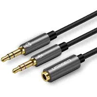 UGREEN AV141 3.5mm Female to 2 male audio cable (black)