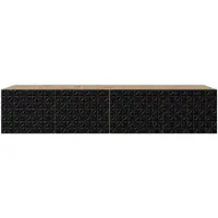 MargaretHadas24 Margaret Hadas24 TV-Schrank Cali Fernsehschrank TV-Lowboard 200 cm Hängend modernes Design Wohnzimmer Wandmontage, TV Möbel artisan, schwarz