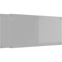 vidaXL Küchenrückwand 2 stk. Hellgrau 120 x 60 cm Gehärtetes Glas