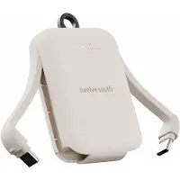 TwelveSouth , Powerbank Ultra-kompakt Double USB-C Powerclip 5W 2000mAh, Beige