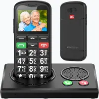 Protectly Seniorenhandy 4G – große Tasten, SOS-Taste, Freisprechen, Ladestation
