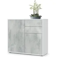 Vladon KOMMODE Ben Front in Beton Oxid Optik