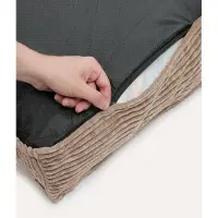 CAFIDE Cuadra Hundebett Cord Mokka M, 76 x 60 x 15 cm