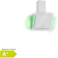 Klarstein Dunstabzugshaube Kopffrei, Abzugshaube, Dunstabzugshaube mit Aktivkohlefilter, Abluft Dunstabzugshaube, Aluminium-Fettfilter, Leiser Umluftbetrieb, 550 m³/h, 65 Watt, LED, 60 cm, Weiß