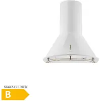 Klarstein Lumio Neo Retro-Dunstabzugshaube 60cm 614m3/h A Edelstahl weiß Weiß