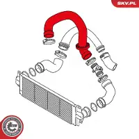ESEN SKV 24SKV150 Turbo Ladeluftschlauch für VW Transporter V Bus (7HB, 7HJ, 7EB, 7EJ, 7EF, 7EG, 7HF, 7EC) Multivan V (7HM, 7HN, 7HF, 7EF, 7EM, 7EN)