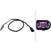 Hella Sensor Abgastemperatur 2-polig 550 mm Kabel für u.a. VW TRANSPORTER
