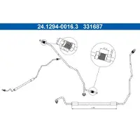 Ate Bremsschlauch [Hersteller-Nr. 24.1294-0016.3] für Renault