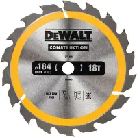 DeWalt Wolframcarbid Kreissägeblatt, Ø 184mm
