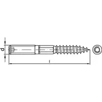 Reyher Stockschraube R 88149 M 10x100 -T25 Stahl galv. verzinkt 100St. Fachhandel - VPE: 100