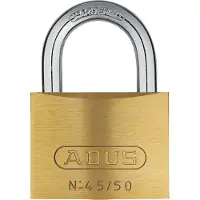 ABUS Vorhängeschloss 45/50 aus Messing - mit Präzisions-Stiftzylinder mit Pilzkopfstiften - 05109 -